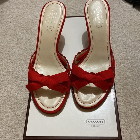 NWT Coach red heels - Picture 2 of 2